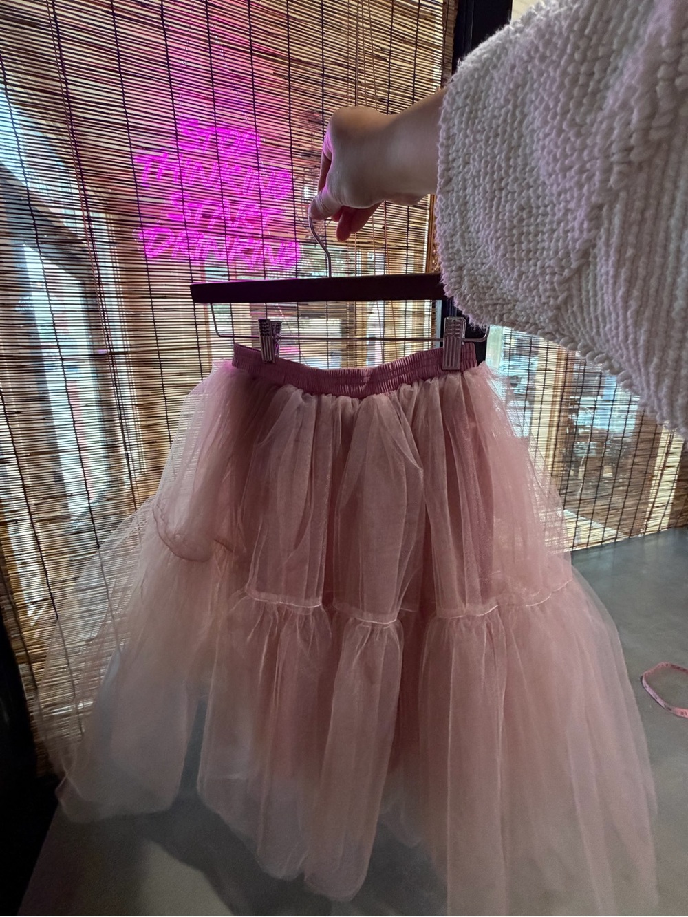 Women’s Dusty Pink Layered Tulle A-Line Skirt